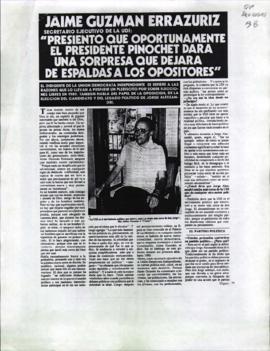 Entrevista en Cosas "Presiento que oportunamente el presidente Pinochet dará una sorpresa qu...