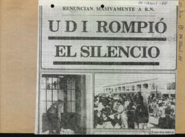 Prensa El Día. UDI Rompió el Silencio Renuncian Masivamente a RN